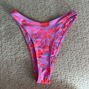Kulani Kinis Pink and Red Floral Bikini Bottom